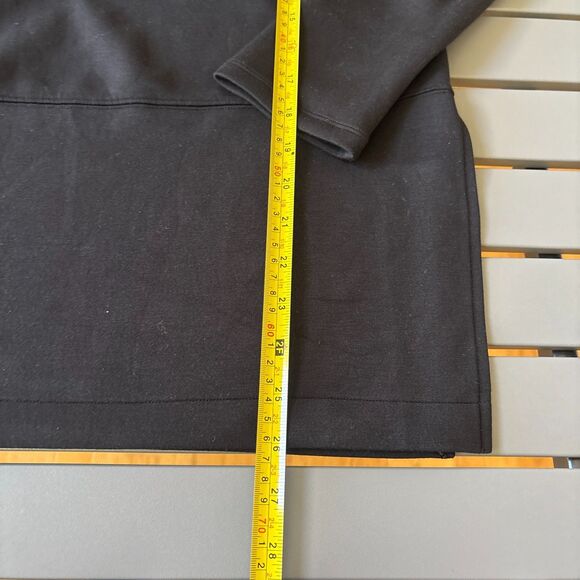 Spanx Air Essentials Tunic Sweater Women's XS Black Long Sleeve Turtleneck Slit - Picture 7 of 7